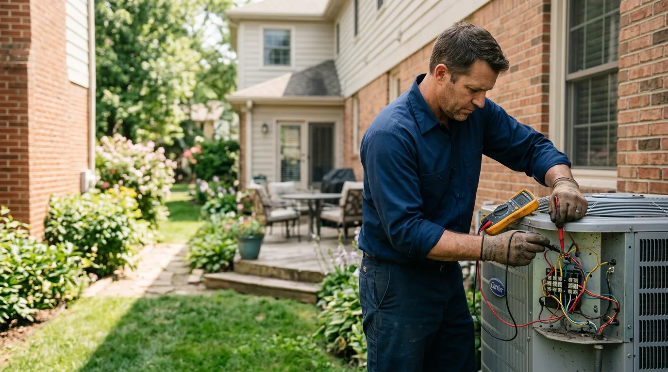 HVAC technician working near Houston, PA